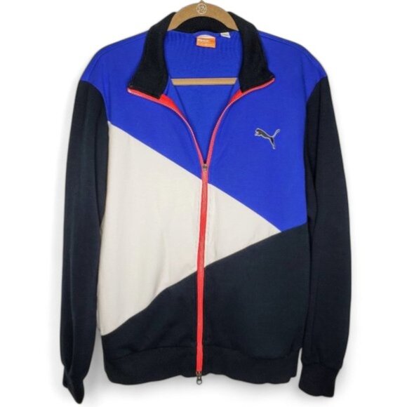 Puma Golf Dry Cell Tour Track Jacket Men's Color Block Full Zip Retro Links M - Picture 1 of 7